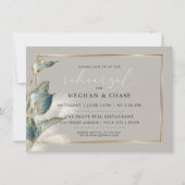 Chic Pampas Grass Blauwgroen Anthurium Rehearsal Kaart (Voorkant)