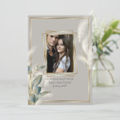 Chic Pampas Grass Foto slaat Datum op Kaart (Staand voorkant)