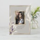 Chic Pampas Grass Foto slaat Datum op Kaart (Staand voorkant)