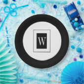 CHIC PAPER BORD_BLACK/WHITE PAPIEREN BORDJE (Feest)