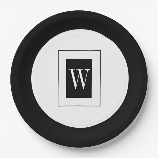 CHIC PAPER BORD_BLACK/WHITE PAPIEREN BORDJE (Voorkant)
