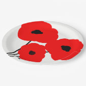 CHIC PAPER BORD_MOD RED POPPIES PAPIEREN BORDJE (Gekanteld)