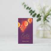 Chic Paper Lantern Spa Salon Visitekaartjes (Staand voorkant)