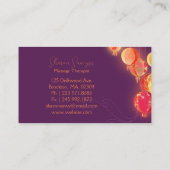 Chic Paper Lantern Spa Salon Visitekaartjes (Achterkant)