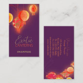 Chic Paper Lantern Spa Salon Visitekaartjes (Voorkant / Achterkant)