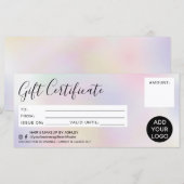 Chic parelholographic gift logo (Voorkant / Achterkant)