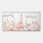 Chic Parijse gepersonaliseerde bureau mat (Voorkant)