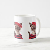 Chic Parijse kat Mok (Voorkant rechts)