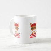 Chic Parijse kat Mok (Voorkant links)