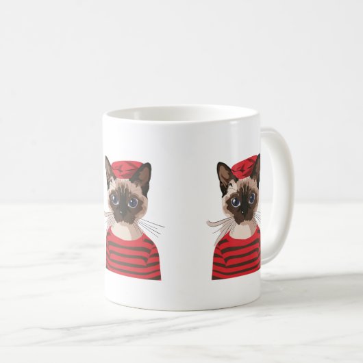 Chic Parijse kat Mok (Voorkant rechts)
