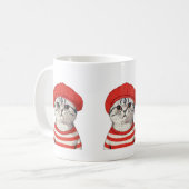 Chic Parijse kat Mok (Voorkant links)