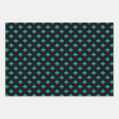 Chic Paris Aqua Blue, Black en Gold Inpakpapier Vel (Voorkant 2)