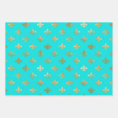 Chic Paris Aqua Blue, Black en Gold Inpakpapier Vel (Voorkant 2)