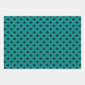 Chic Paris Blauwgroen, zwart en goud Inpakpapier Vel (Voorkant 2)