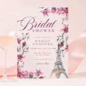 Chic Paris Cherry Blossom Roze Vrijgezellenfeest Kaart