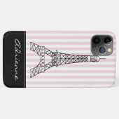 Chic Paris Eiffel Tower Doodle Persoonlijk Case-Mate iPhone Case (Achterkant (horizontaal))