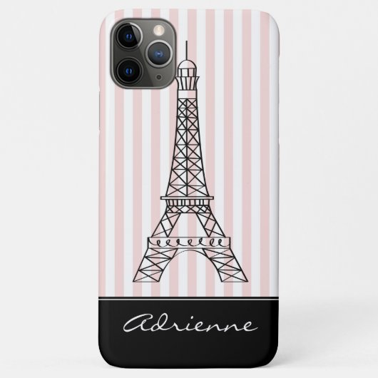 Chic Paris Eiffel Tower Doodle Persoonlijk Case-Mate iPhone Case (Achterkant)