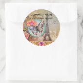 chic paris eiffel tower ronde sticker (Tas)