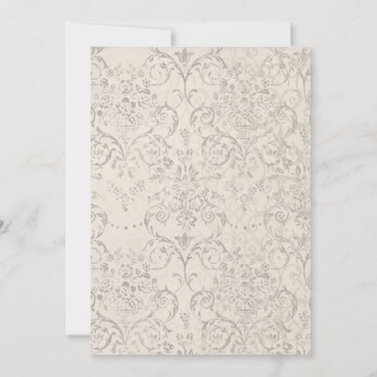 Chic Paris Eiffel Tower & Rozen Elegant Uitnodigin Kaart (Achterkant)