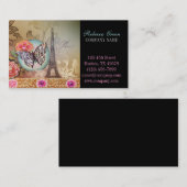 chic paris eiffel tower visitekaartje (Voorkant / Achterkant)