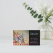 chic paris eiffel tower visitekaartje (Staand voorkant)