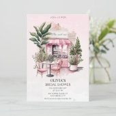 Chic, Paris, Frans café vrijgezellenfeest Kaart (Staand voorkant)