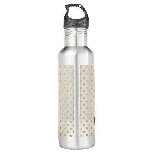 Chic Paris Meisje Rijden Fiets Waterfles (Achterkant)