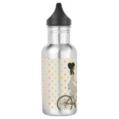 Chic Paris Meisje Rijden Fiets Waterfles (Links)