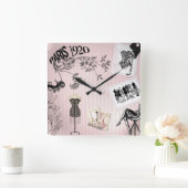 Chic Paris  Mode Vierkante Klok (Huis)