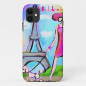 Chic Paris Woman iPhone Case (Achterkant)