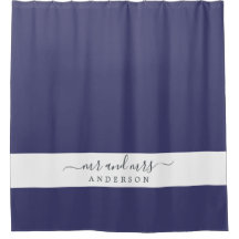 Chic Pas getrouwd de heer Mrs Navy Blue Monogram