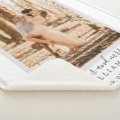 Chic Pas getrouwd Mr Mrs Wedding Foto Sherpa Deken (3/4)