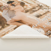 Chic Pas getrouwd Mr Mrs Wedding Foto Sherpa Deken (3/4)