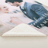 Chic Pas getrouwd Mr Mrs Wedding Photo Sherpa Blan Sherpa Deken (3/4)