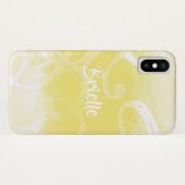 Chic pasta gele Waterverf zwenken met naam Case-Mate iPhone Case (Achterkant (horizontaal))