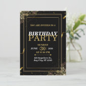 “Chic Pastel Birthday Invite – Modern Stylish Card Kaart (Staand voorkant)
