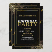“Chic Pastel Birthday Invite – Modern Stylish Card Kaart (Voorkant / Achterkant)