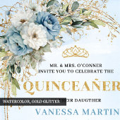Chic Pastel Blauwe Groene Quinceañera Sticker