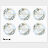 Chic Pastel Blauwe Groene Quinceañera Sticker (Vel)