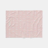 Chic pastel blush roze ikat tribal diamantpatroon fleece deken (Voorkant (Horizontaal))