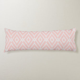 Chic pastel blush roze ikat tribal diamantpatroon lichaamskussen