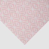 Chic pastel blush roze ikat tribal diamantpatroon tissuepapier (Detail)