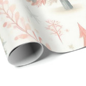 Chic Pastel Christmas Tree Wrapping Paper Cadeaupapier (Rol Hoek)