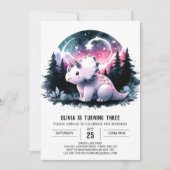 Chic Pastel Dino Party Verjaardag Uitnodiging (Voorkant)