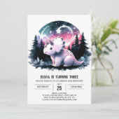 Chic Pastel Dino Party Verjaardag Uitnodiging (Staand voorkant)