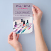 Chic Pastel Elegant Nail Art Marketing Flyer (Hand)