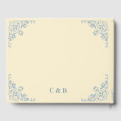 Chic Pastel Geel Elegant Trouwen Gastboek Gastenboek (Achterkant)