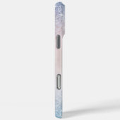 Chic pastel glitter monogram & foto Case-Mate iPhone case (Achterkant / Rechts)