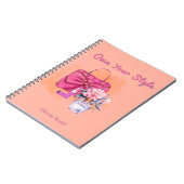 Chic Pastel Handtas & Floral Design Notitieboek (Linkerzijde)