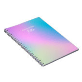 Chic Pastel Holographic Customize Notitieboek (Rechterzijde)